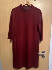 RIANI Damenkleid 100% Wolle Gr. 42 Farbe Burgundrot Top Zustand