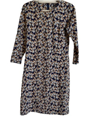 J. McLaughlin Catalina Cloth Blue Sleeveless Sheath Dress Sz S Preppy Resortwear
