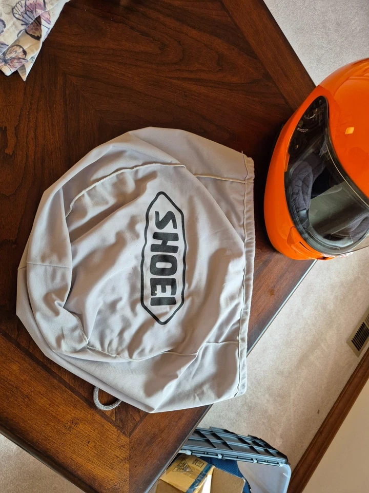 Casco integral naranja SHOEI RF-1100 visera completa talla mediana con cubierta - ¡COMO NUEVO! Foto 2 de 4