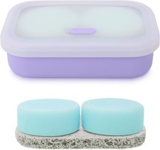 Leak Proof Travel Soap Case,Solid Shampoo Bar Holder, Silicone Soap Container