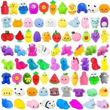 200Pcs Kawaii Squishy Fidget Toys for Kids, Party Favors, Stress Relief