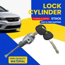  For 2017-20 Hyundai Elantra 81970-F0000 Door Lock Cylinder Driver Side & 2 Keys