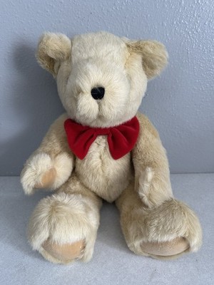 Stuffed Plush Animal- VTG 90 s Laser graphics jointed ivory white cream bear 17''