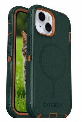 OtterBox iPhone 16e, 15, 14, & 13 Defender Series for MagSafe, Coopersmith Green