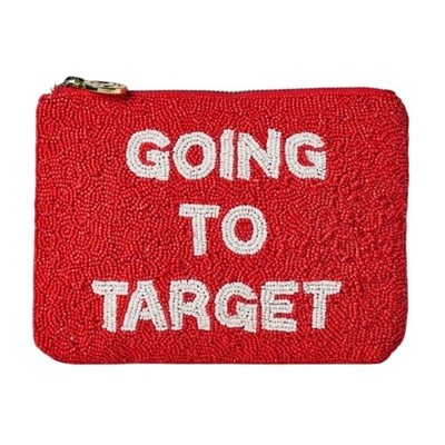 Kate Spade x Target Red Beaded Going To Target Clutch Bag Limited Edition NWT