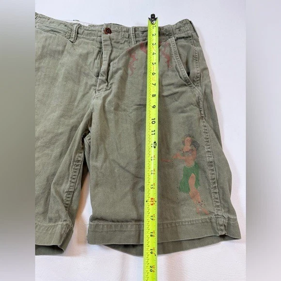 Polo Ralph Lauren Calce Relajado 30 Hula Bailarina Verde Ejército Pantalones Cortos Carga (Bin JJ11) Foto 4 de 4