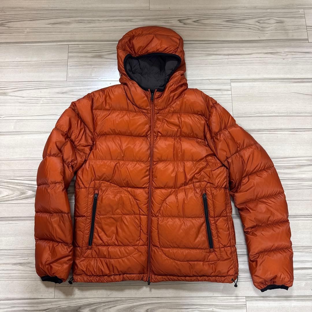 Herno Reversible Down Jacket Orange/Gray Hooded U… - image 1