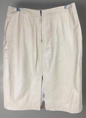 Pelle Studio Wilson s Skirt Leather Women s 10 Lined Back Slit High Rise