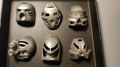 Bionicle Silbernes Kanohi Set 6 Masken: Akaku-Hau-Kakama-Kaukau-Miru-Pakari