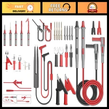 21PCS Digital Multimeter Test Leads Kit - Electrical Probes, Alligator Clips, SM