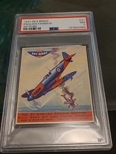 1941 SKY BIRDS #21 ENGLISH FAMOUS SPITFIRE PSA 7