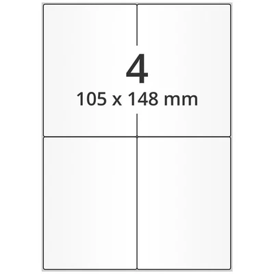 LABELIDENT Universaletiketten auf DIN A4 Bogen - 105 x 148 mm - 10.000 Versandetiketten