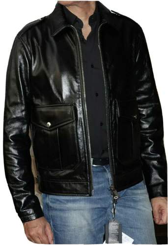 DSQUARED2 BNWT CALF LEATHER JEAN JACKET 