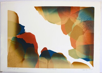 ROSLYN ROSE VINTAGE COLORFUL  SERIGRAPH SIGNED UNIQUE TRIAL PROOF LOST CANYON II