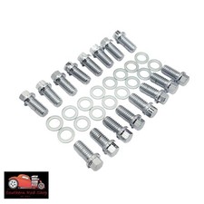 Ford Chrome Header Bolts 16 Pcs 289 302 351w 351c 400m 428 460 390 Fe Ford Chrome Header Bolts 16 Pcs 289 302 351w 351c 400m 428 460 390 Fe