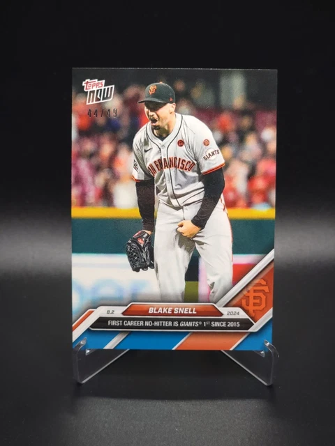 1st NO-HITTER! Blake Snell 2024 Topps Now San Francisco Giants 508 Blue #44/49