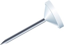 Flachkopfnadeln Ø 5 mm 100 Stück weiß Exacompta