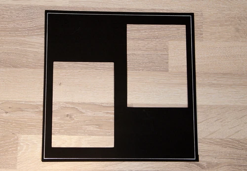 Komplettes Paket Masken und Seiten für z.B. Hochzeitsalbum Leinen schwarz 33x30 - Bild 3 von 6