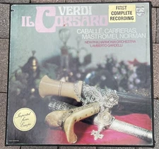 Verdi: Il Corsaro CABALLE, CARRERAS, MASTROMEI, NORMAN VINYL BOX SET 1976 PHILIP