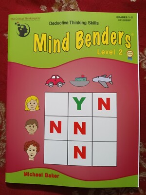 Mind Benders Level 2 Workbook, Deductive Thinking Skills Puzzles (Grades 1-2)