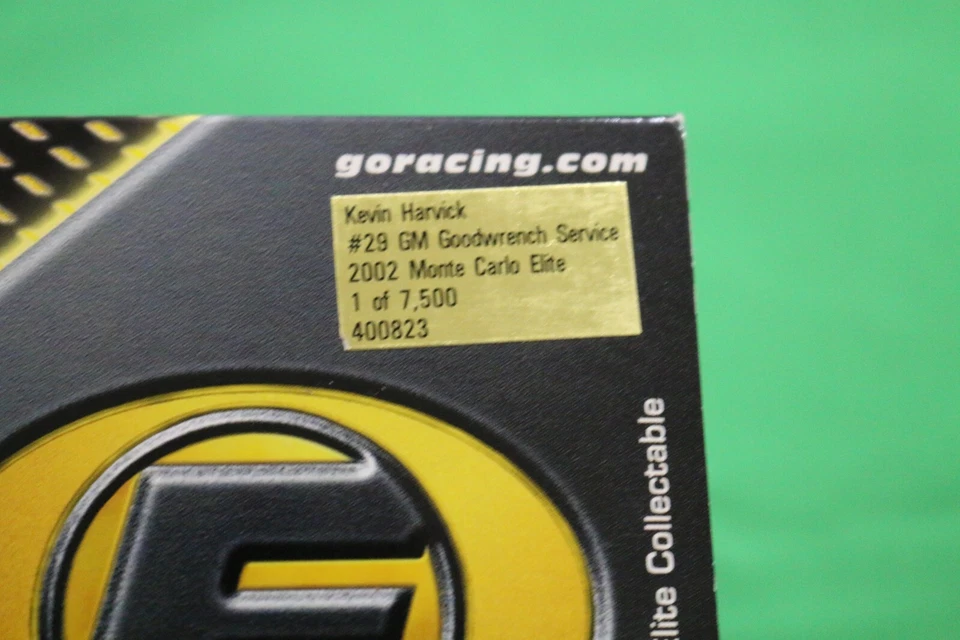 Kevin Harvick #29 GM Goodwrench 2002 Monte Carlo Elite 1/#7500 ACTION ELITE 1:24 - Image 2 of 4