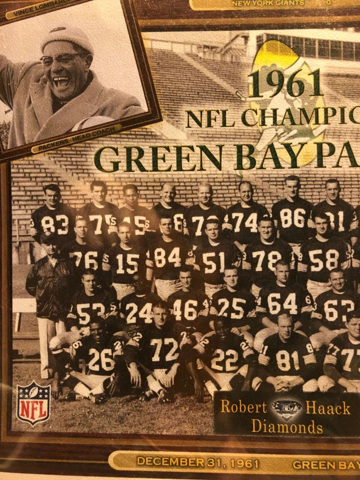 Green Bay Packers Champions 1961 Team Picture Vince Lombardi & Paul Horning - Image 2 of 4
