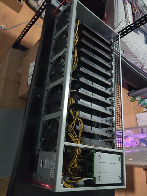 Octominer x12 Ultra 3600W with 12 Nvidia CMP 100-210 Mining