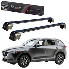 Roof Rack Cross Bars Lockable aluminum Black-Gray For Mazda CX-5 2013-2025