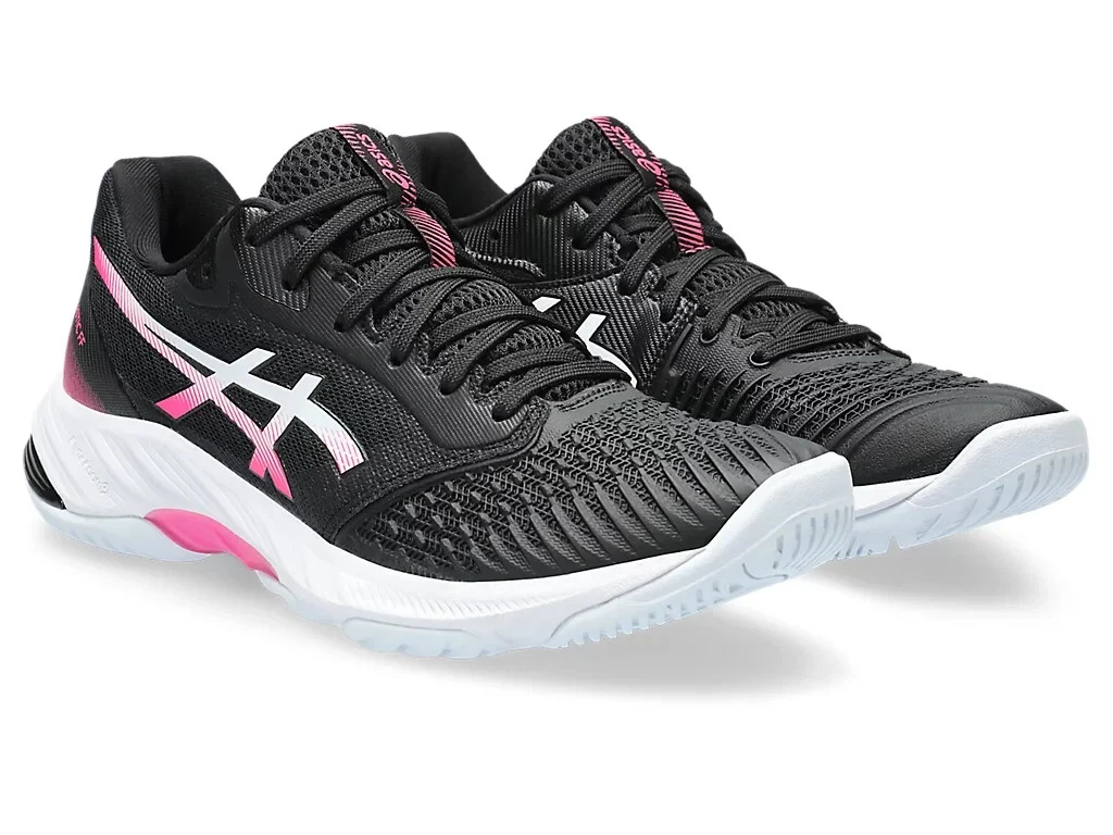 Women's ASICS Netburner Ballistic Netball Trainers Black New Size 4.5