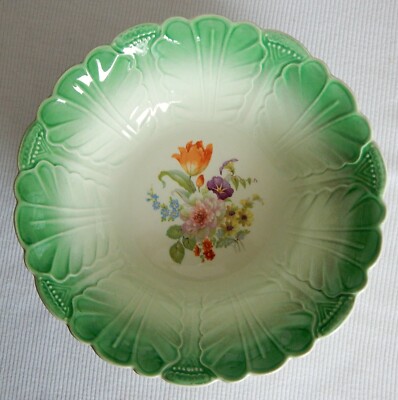 SALEM CHINA, Vintage 1956 Floral Serving Bowl 8.5'' 56U Embossed Retro Tableware