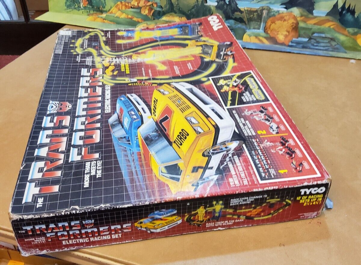 TYCO TRANSFORMERS ELECTRIC RACING SET SLOT CAR SET 6211, OB | eBay