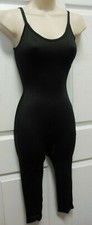 CAPRI CAMISOLE UNITARD SHELF LINED MATTE SPANDEX Black Main Street v back