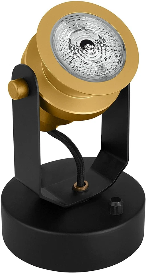 Osram Vintage 1906 Decospot Single schwarz gold Strahler retro incl. GU10 Spot