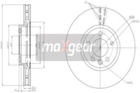 2X Maxgear 19-3221 Bremsscheibe FüR VW