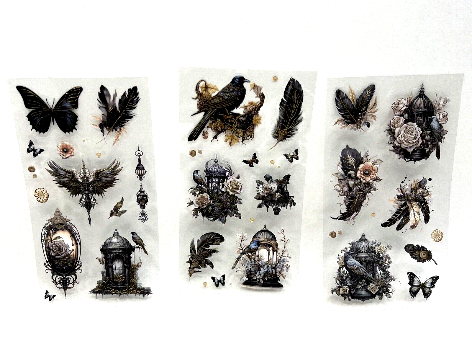 Gothic Dark Garden Stickers Scrapbooking Junk Journal Planner Card Making