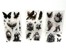 Gothic Dark Garden Stickers Scrapbooking Junk Journal Planner Card Making