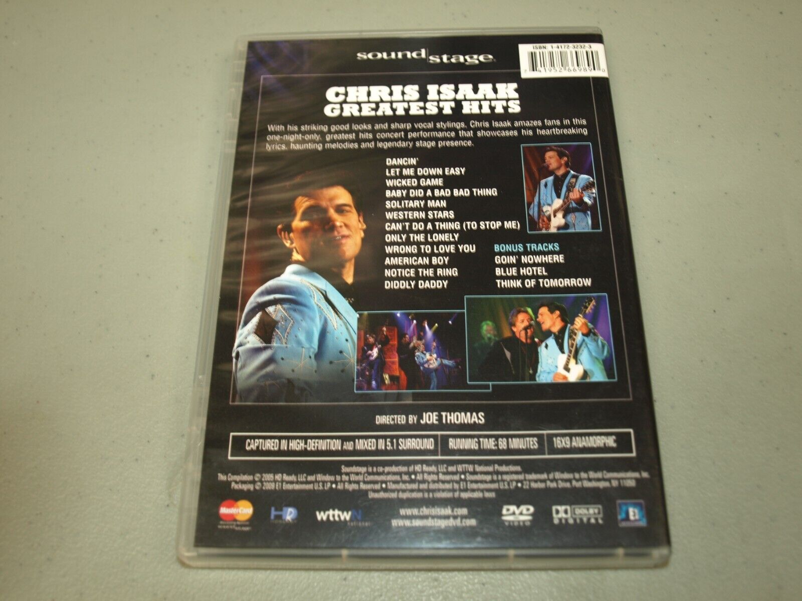vejviser At bygge aspekt Chris Isaak: Greatest Hits Live (DVD, 2009) Soundstage RARE 741952669890 |  eBay