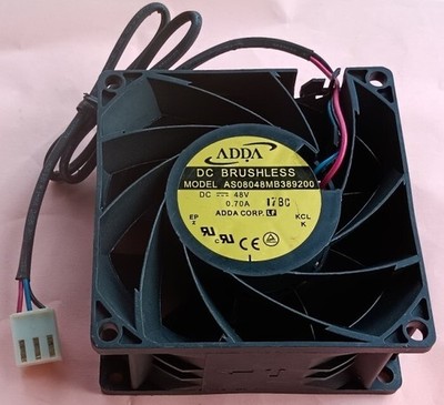 AS08048MB389200 for ADDA 8038 8CM 80mm Fan 3-wire Heat Dissipation DC 48V 0.70A 
