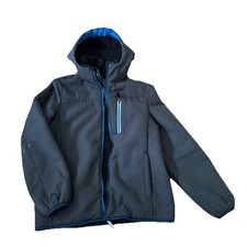 ZeroXposur Boys Sherpa Lined Hooded Puffer Jacket Charcoal Size XL 14-16