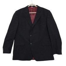 Jack Victor 50l Wool Black Blazer Jacket Office Career Business Formal Minimal