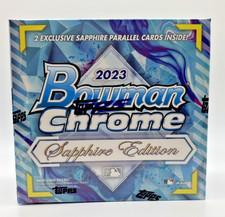 2023 BASEBALL BOWMAN CHROME SAPPHIRE (D) - CASE FRESH - $50 OFF SMALL SEAL RIP