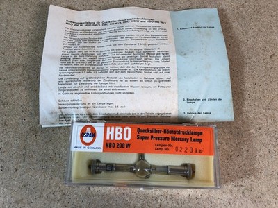 OSRAM Germany HBO 200W Super Pressure Mercury Lamp NOS