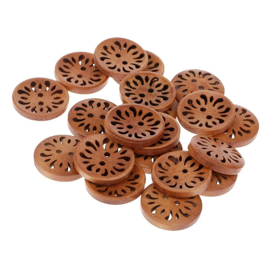 Bottoni a fiore in legno per l'hobby del cucito | Acquisti Online su