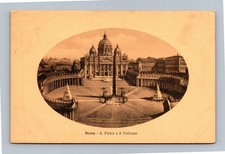 Vintage Roma S. Pietro e il Vaticano Postcard 1915 Italy Vatican