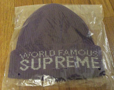 Supreme World Famous Beanie Dark Purple FW20 Supreme New York 2020 Brand New DS