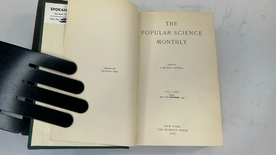 Bound Magazine: Popular Science Monthly: May to December 1905 - Image 2 of 4