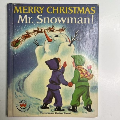 Merry Christmas Mr. Snowman by Irma Wilde Wonder Books 1951
