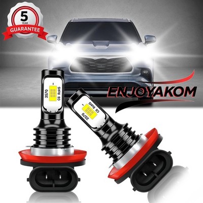 For Toyota Highlander 2008-2019 Front LED Fog Light High Power Lamp Bulb 2Pcs