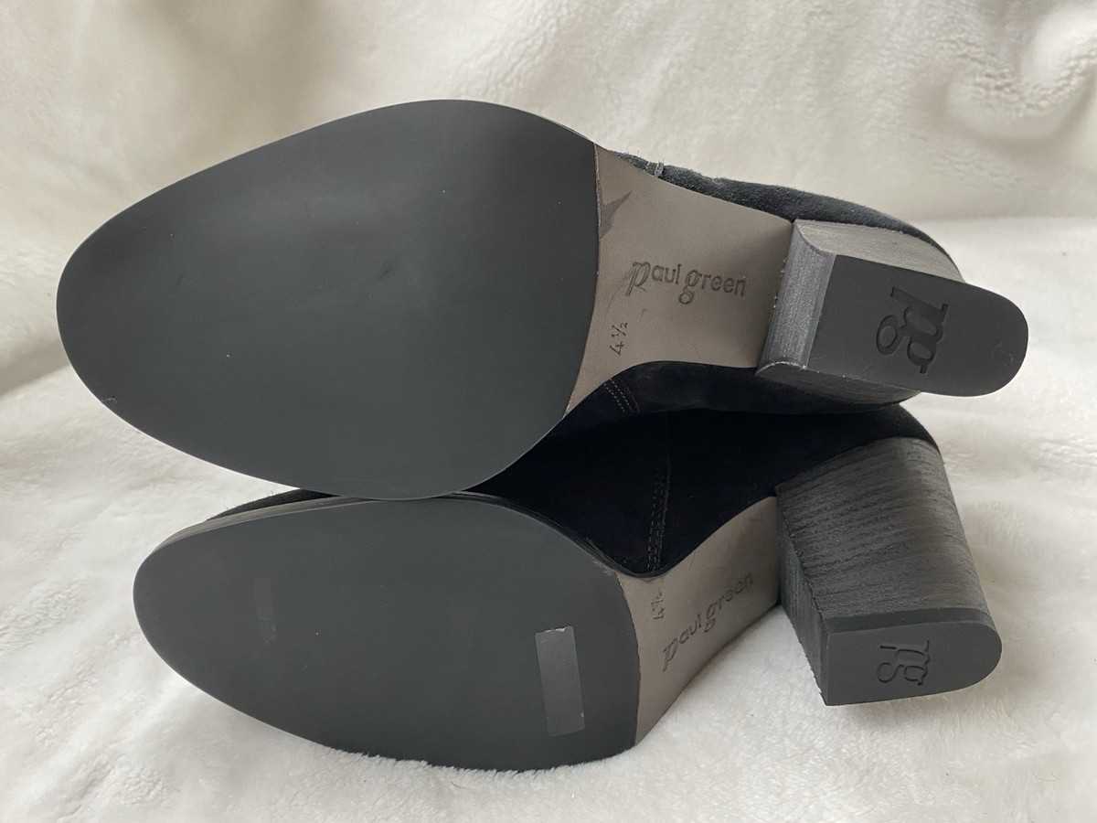 NWD $550 Paul Green Reya Boot Black Soft Suede Womens Size  PAUL GREEN REYA BOOTS SIZE 7/9.5 main image 0