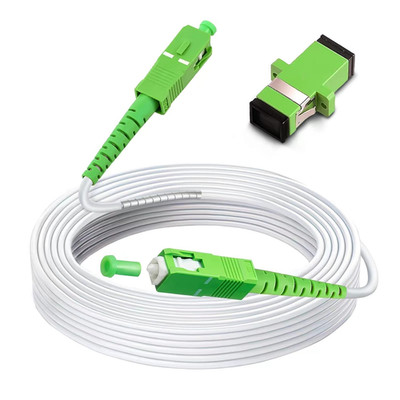 50Ft (15 Meters) SC/APC to SC/APC Fiber Optic Internet Cable, Armored Single Mod
